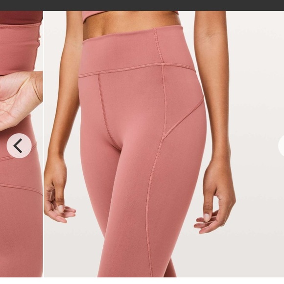 Like new Lululemon Everlux 19” crop red bronzer mauve - Picture 10 of 11